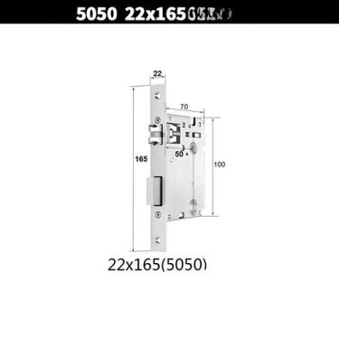 Imagem de Corpo de fechadura de encaixe 5050 para fechaduras eletrônicas para Sm