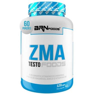 Imagem de ZMA Testo Foods 120 Cáps  BRNFOODS - BR NUTRITION FOODS