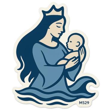 Imagem de Adesivo Carro/Moto Bebê a Bordo: Iemanjá e o Bebê