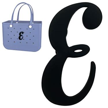 Imagem de TOYORK Berloques de bolsa para bolsa Bogg Acessórios decorativos de saco de bogg pingentes inserção alfabeto letras para bolsa de praia de borracha acessórios de bolsa de praia