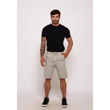 Imagem de Bermuda Masculina Elástico Lycra 7924 Cinza Claro F075 - macaw, P, Cin