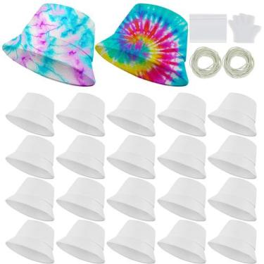 Imagem de Bucket Hat Silkfly Cotton White para tingir gravata, pacote com 20 uni