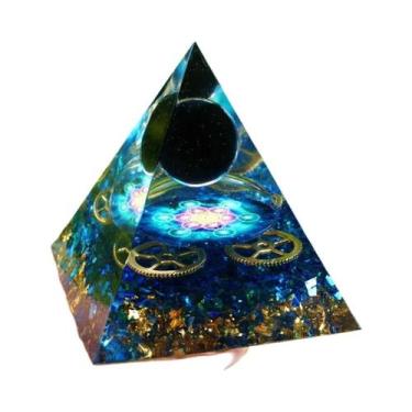 Imagem de Pirâmide De Orgonita De Ametista, Gerador De Energia De Cristal De Cur