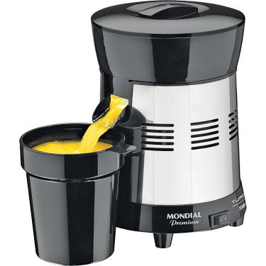 Imagem de Extrator de Suco Profissional Mondial Premium Turbo E-10 Preto/Prata Bivolt