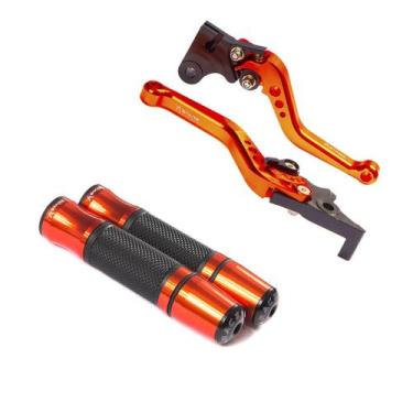 Imagem de Kit Manopla Esportiva Manete Alumínio Resistente Pop 100 110 - Stark R