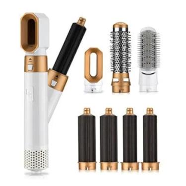 Imagem de ESCOVA 5-em-1 pente de ar quente secador de cabelo alisamento escova modelador de cabelo multifuncional ferramenta de estilo de cabelo para estilo de cabelo fácil e rápido