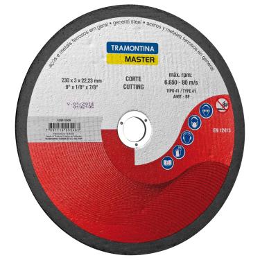 Imagem de Disco de corte 9" MASTER para Aços e Metais Tramontina