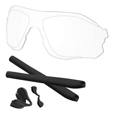 Imagem de Lentes Predrox EVZero Path e kits de borracha de substituição para óculos de sol Oakley OO9308 polarizado, Crystal Clear, 0