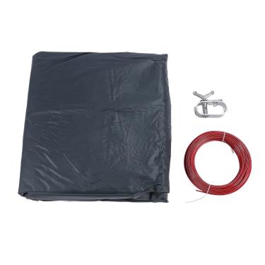 Imagem de Tampa da piscina de inverno acima do solo tampa de piscina redonda redonda extra resistente ao sol resistente ao sol resistente a frio resistente ao com guincho de cabo de aço (Tipo B.)