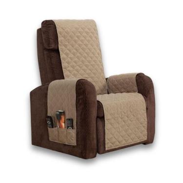 Imagem de Capa Protetora De Poltrona 1 Lugar Classic Matelada Bolsos - Mr Enxova