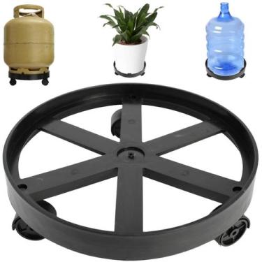 Imagem de Suporte de Botijão De Gás Plastico Reforçado Preto Micromax