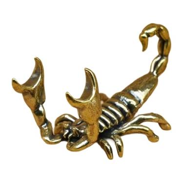 Imagem de KiBcsLic Suporte de exposição para caneta tinteiro, presente moderno, arte criativa, decoração, latão, estatueta de escorpião, porta-lápis