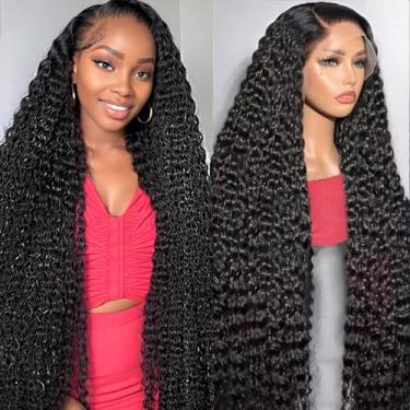 Imagem de Zhengshuo Peruca Lace Front Ondulada Profunda 13X6, Cabelo Humano, Densidade 200%, Cacheada, Transparente, Pré-Selecionada, Com Baby Hair, Para Mulheres, 32"