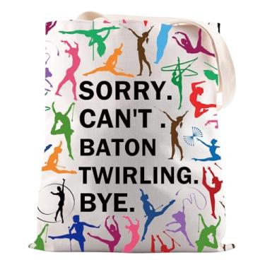 Imagem de JNIAP Baton Competition Gift Sorry Can't Baton Twirling Bye Tote Bag Baton Twirling Team Gift, Bolsa Sorry Baton Twirling