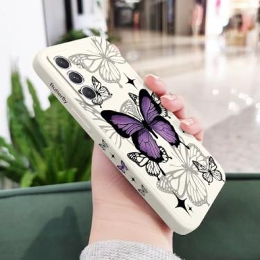 Imagem de Capa de celular borboleta para Samsung Galaxy A55 A35 A25 A16 A15 A06 A05 A05S A54 A34 A24 A14 A04 A04S A04E 4G 5G, branca, para A24 4G