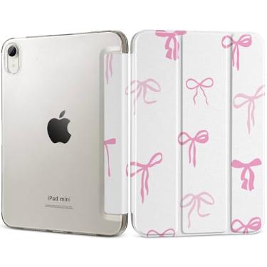 Imagem de DONGKE Capa inteligente para iPad mini 7 (A17 Pro) 2024 e iPad mini 6 2021 de 8,3 polegadas, capa traseira translúcida fina e dobrável para iPad mini 7ª/6ª geração [despertar/hibernar automaticamente