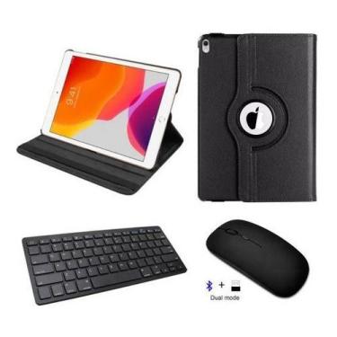 Imagem de Capa Giratória + Teclado E Mouse Bluetooth Para iPad 9 10.2 - Skin Zab