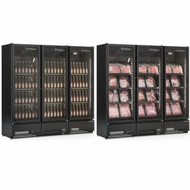 Imagem de Expositor Vertical Linha Carbono 3 Portas De Vidro Gcbc1450cb Gelopar Refrigerador 1468 Litros 220v