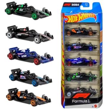 Imagem de Hot Wheels Pack C/ 5 Carrinhos Edição Formula 1 2024 Mattel