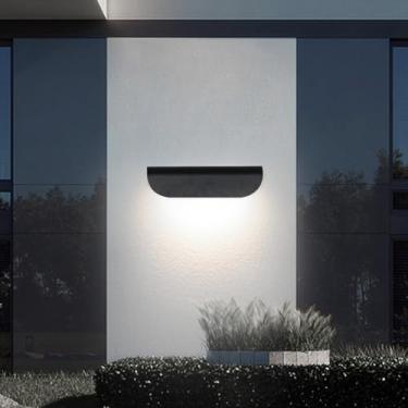 Imagem de Luzes de parede externas LED IP65 à prova d'água luz externa jardim arandelas energia principal lâmpadas de parede de alumínio modernas internas/externas para cerca passarela terraço sala de estar