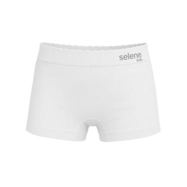 Imagem de Calcinha Infantil Boxer Sem Costura Selene, G, Branco