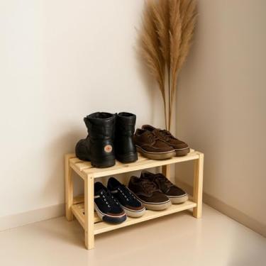 Imagem de Prateleira 2 Andares 60x30cm Organização Madeira Pinus