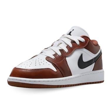 Imagem de Tênis infantil Air Jordan 1 Low SE (HF3188-102, branco/pônei escuro/preto), Branco/Pônei escuro/preto, 22 BR