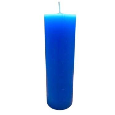 Imagem de Vela 7 Dias - Cores Sortidas - 16 Cm e 278 g - Votiva, Com Parafina Nacional Premium - Cores Vivas e Vibrantes. (Azul Claro)