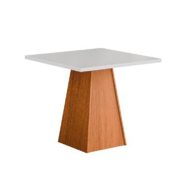 Imagem de Mesa para Sala de Jantar Trento Quadrada Madeirado/Off White Dobuê, Ma