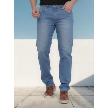 Imagem de Calça Jeans Masculina Corte Reto Tradicional Lycra Básica - RED WAY PR