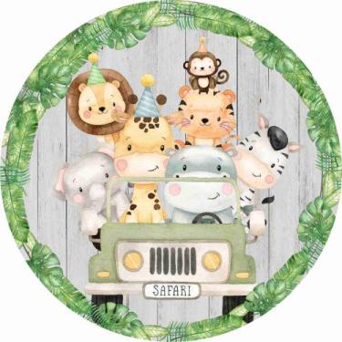 Imagem de Painel de Tecido Sublimado Redondo Safari c/ Elástico 1,5x1,5m - Fabri