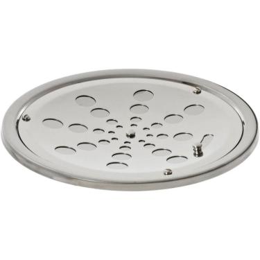 Imagem de Ralo Grelha Inox Redonda 15cm Polida Com Caixilho Com Fecho - ESTILMAX