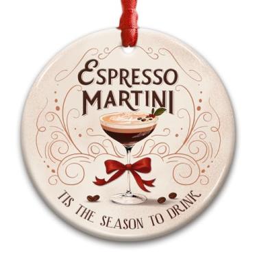 Imagem de CHOANG Enfeite de Natal Espresso Martini 2025 - Esta é a estação para beber - Decoração divertida de coquetel, presentes para amantes de café expresso, bebedores de martini, baristas - árvore