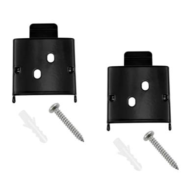 Imagem de Yocimango 2 peças de suporte de montagem de persiana preta código de montagem de persiana de rolo suporte de montagem de substituição universal de substituição com parafusos