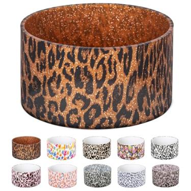 Imagem de Snowfall bota de silicone glitter para copo stanley 20-40 onças, botas de capa protetora para garrafa de água de balão hidro 12-24 onças (ouro brilhante)