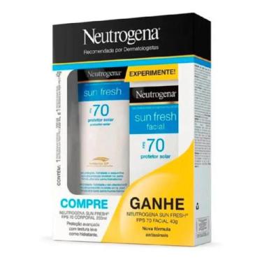 Imagem de Kit Protetor Solar Neutrogena FPS70 200ml + Protetor Facial FPS70 40g 