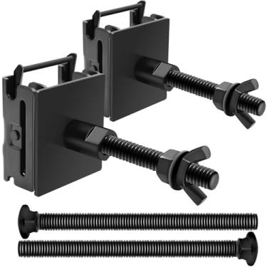 Imagem de SALUINOKI Suporte de pneu sobressalente E-Track atualizado, suporte de roda sobressalente E-Track com encaixe duplo, acessórios Etrack para reboques, caminhonete, garagens (pacote com 2)