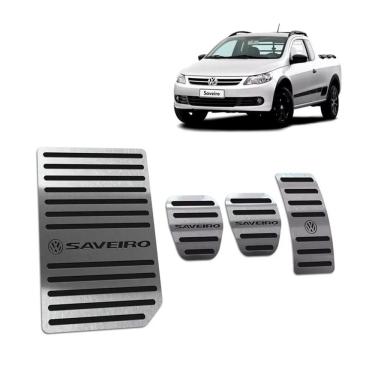 Imagem de Kit Pedaleira + Descanso Volkswagen Saveiro G5 Preto