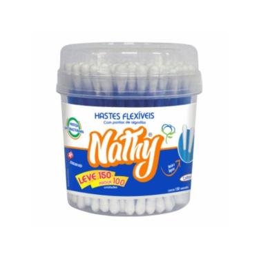 Imagem de Hastes Flexíveis Nathy 150 Unidades Nathy Cotton