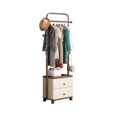 Imagem de Ganchos de prateleira de casaco, cabideiro, chão, sala de estar, casa, pendurar roupas, gaveta, cabide de madeira de freixo armário de armazenamento multifuncional para decoração de casa