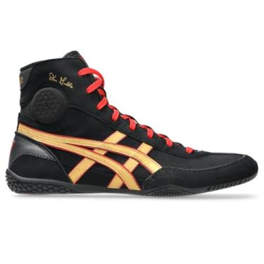 Imagem de ASICS Tênis de luta livre masculino DAN Gable EVO 3, Preto/ouro puro, 39