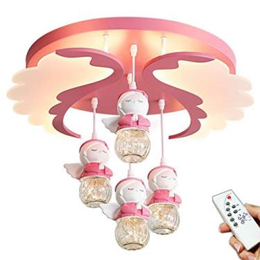 Imagem de Luminária pendente para quarto infantil, luminária de teto para meninos e meninas, moderna e criativa, luminária de teto redonda de acrílico, iluminação para sala de estar e jantar, lustre (