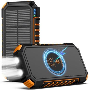 Imagem de Power Bank Uma lanterna LED solar sem fio ADDTOP 26800mAh - A ADDTOP