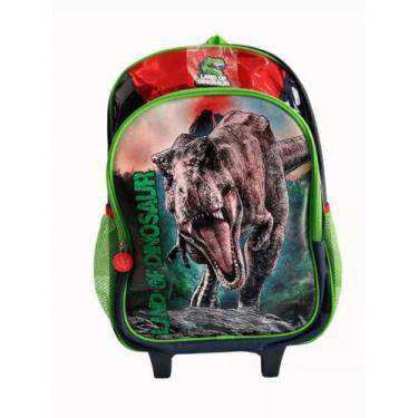Imagem de Mochila Rodinhas e Costas Land Of Dinosaur Yeep Original, Verde