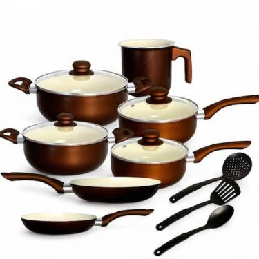 Imagem de Jogo de panelas revestimento ceramica antiaderente - Ipe Cozinhas