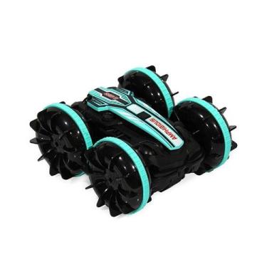 Imagem de Carro de controle remoto anfíbio azul acrobático para crianças - Light