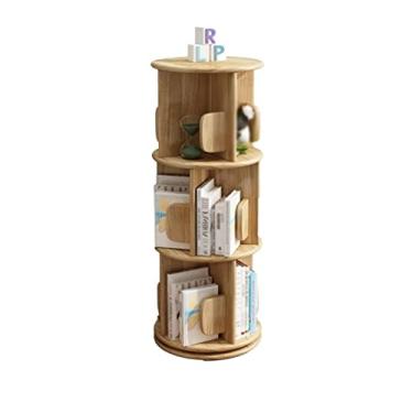 Imagem de AKALNNB Estante de livros, estante rotativa, prateleira de armazenamento multicamadas, estante de livros pequena para uso doméstico, estante de armazenamento de suprimentos públicos, estante Stora