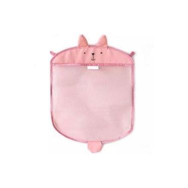 Imagem de Porta Brinquedos Rede Organizador Saco Banho Banheiro Bebe (Rosa)