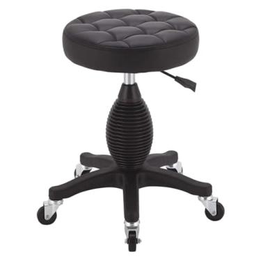 Imagem de WYUYIWH Banqueta de rodinhas com rodas com rodas para salão de beleza, hidráulica, para laboratório, guitarra, laboratório, bancada de trabalho, cadeira giratória ajustável médica