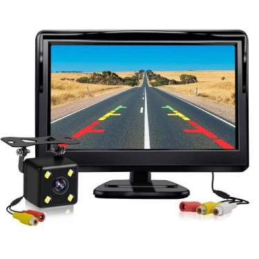 Imagem de Câmera de backup Kairiyard Car Rear View com monitor HD de 5 polegadas